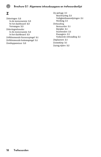 2008-2012 Volkswagen Passat Owner's Manual | Dutch