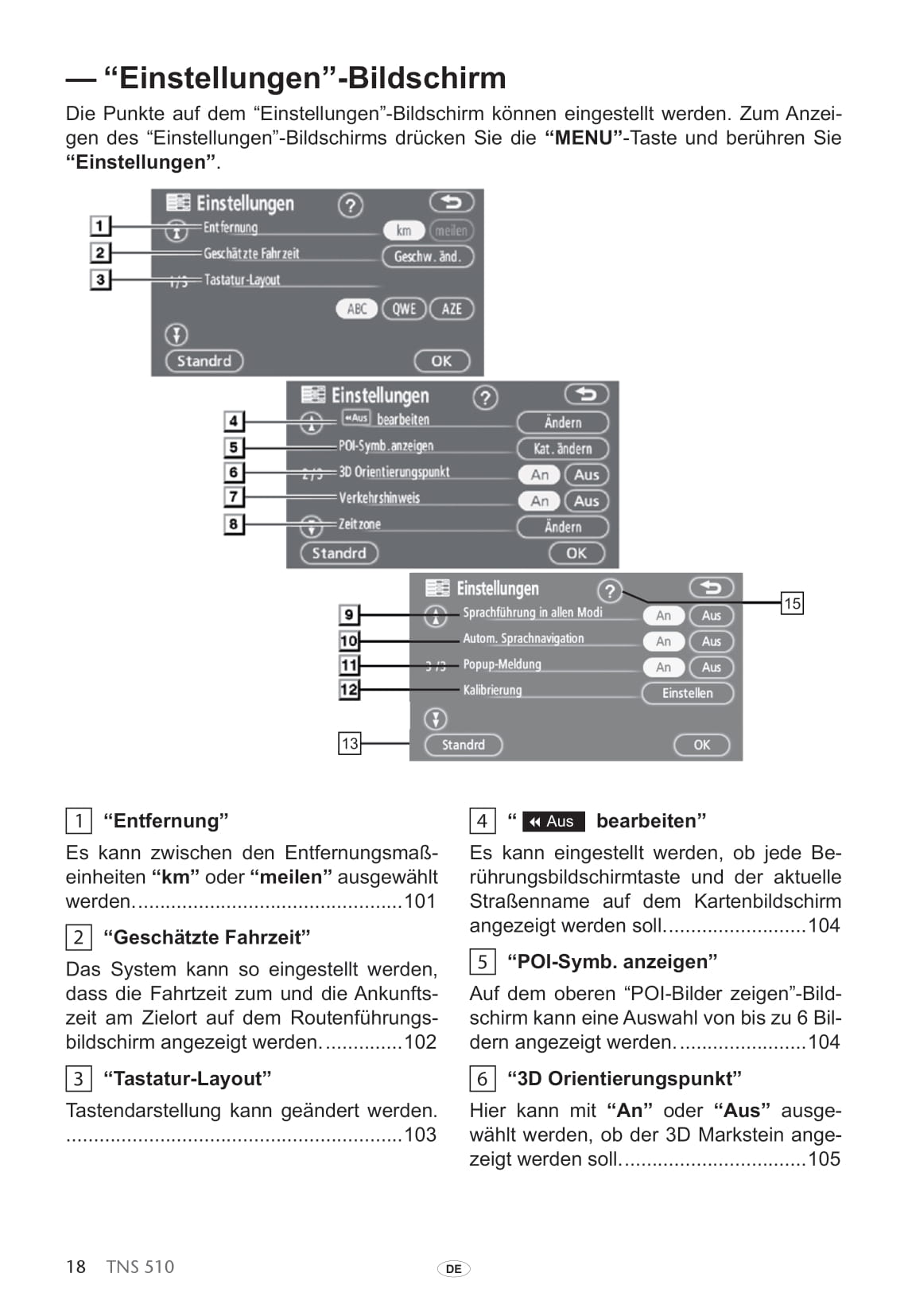 Toyota TNS 510 Bedienungsanleitung