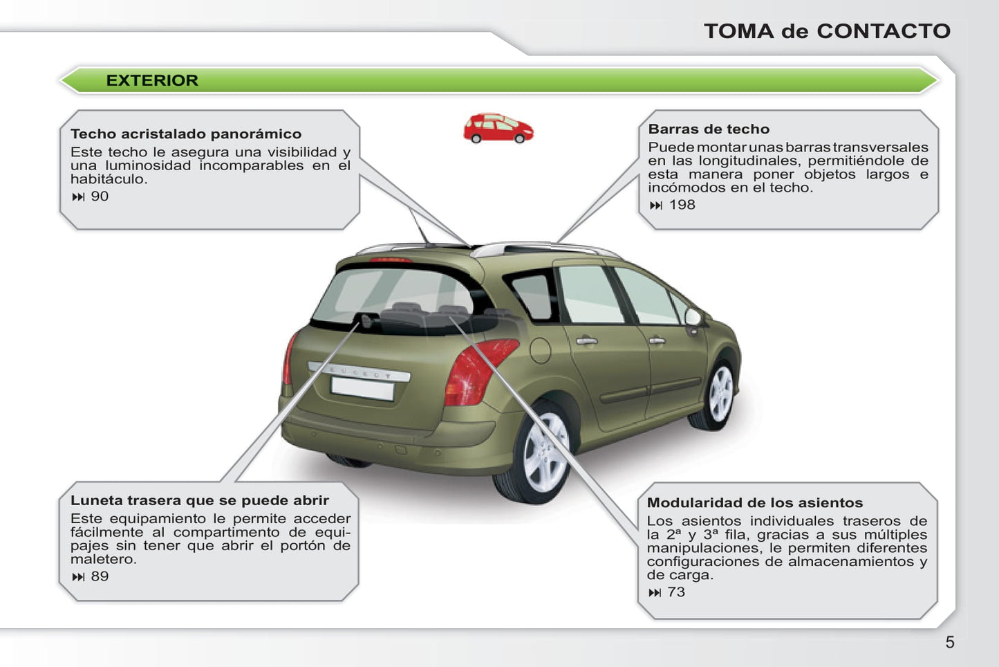 2010-2011 Peugeot 308 Owner's Manual | Spanish