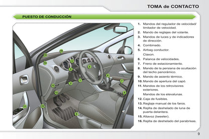 2010-2011 Peugeot 308 Owner's Manual | Spanish