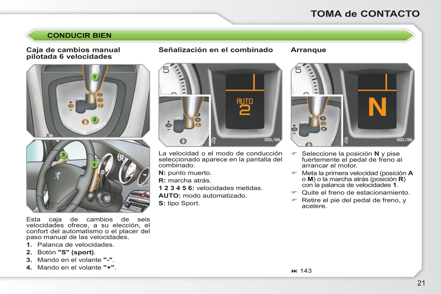 2010-2011 Peugeot 308 Owner's Manual | Spanish