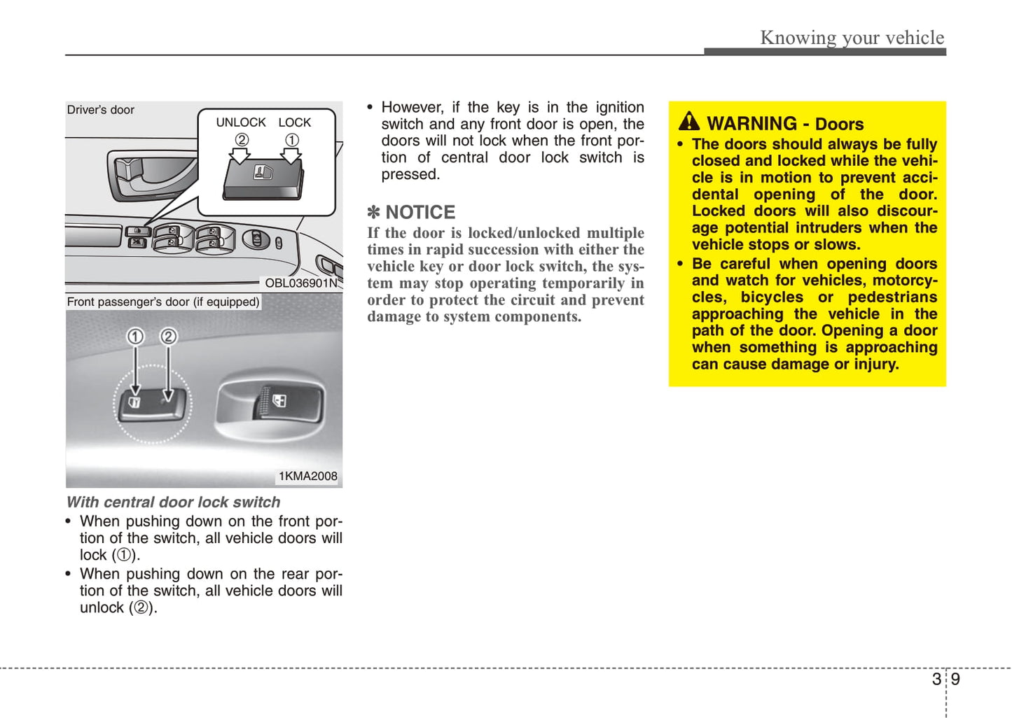 2008 Kia Sorento Owner's Manual | English