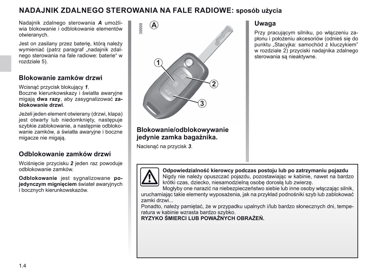 2018-2019 Renault Talisman Owner's Manual | Polish