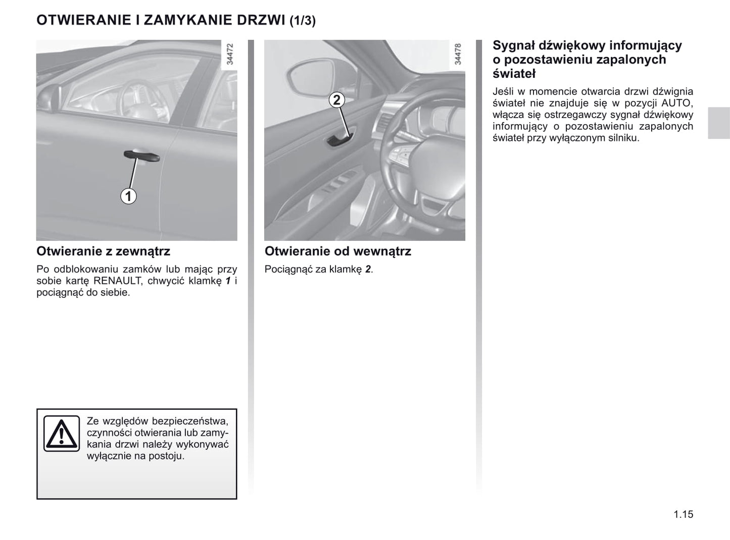 2018-2019 Renault Talisman Owner's Manual | Polish