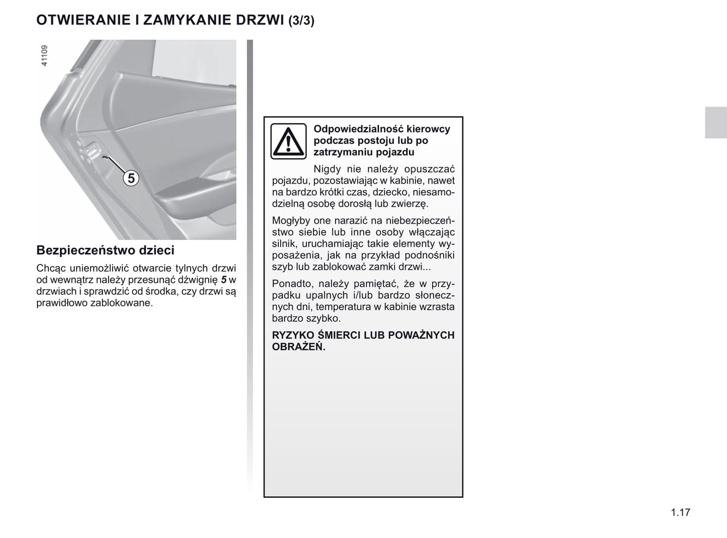 2018-2019 Renault Talisman Owner's Manual | Polish