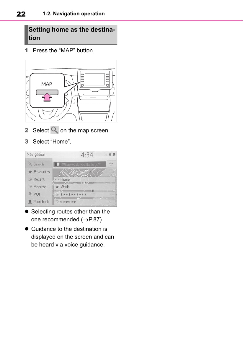 Toyota Yaris Cross Navigation / Multimedia Manual 2021 - 2023