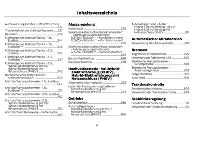 2021-2022 Ford Kuga Vignale/Kuga Vignale Hybrid Owner's Manual | German