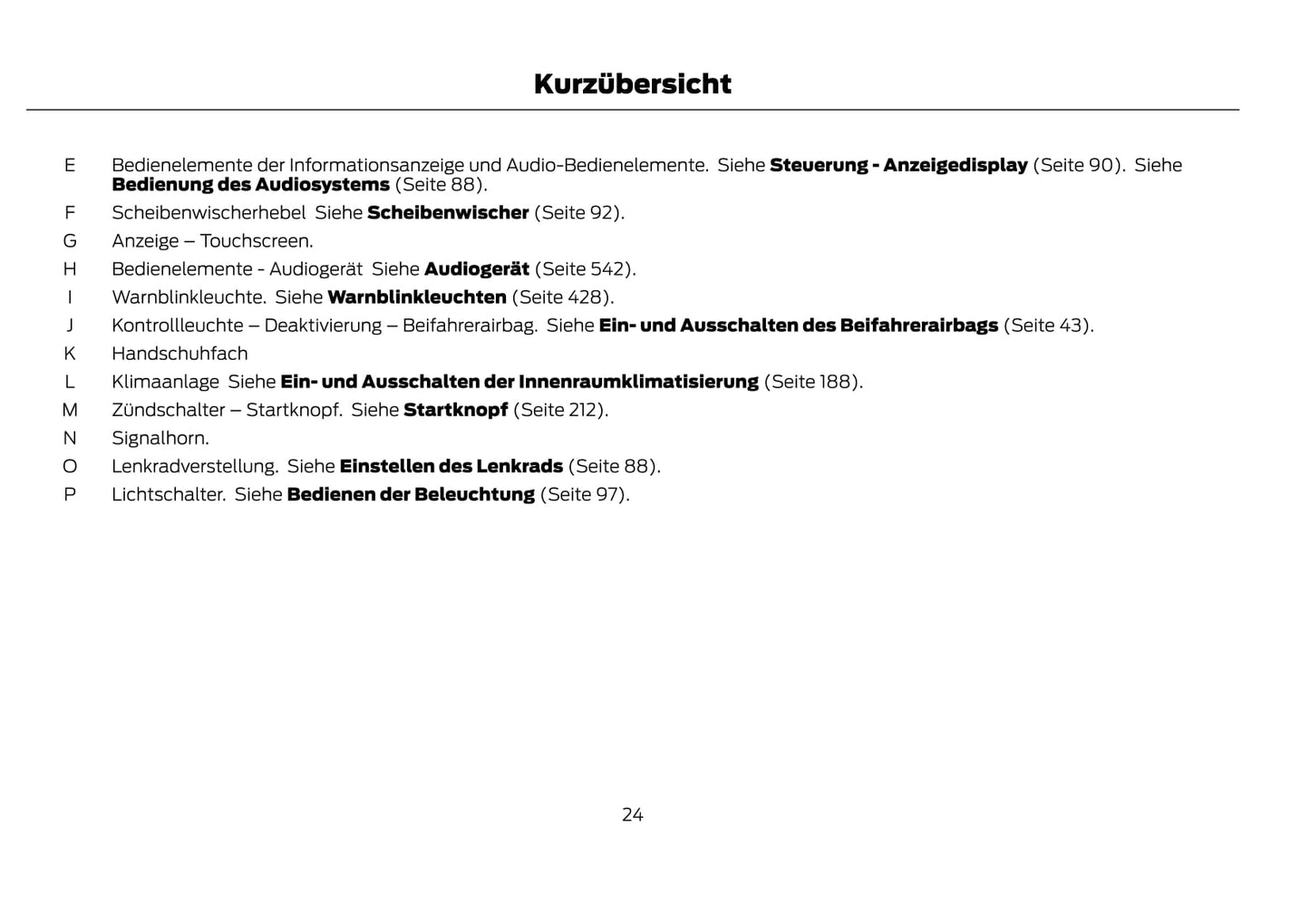 2021-2022 Ford Kuga Vignale/Kuga Vignale Hybrid Owner's Manual | German