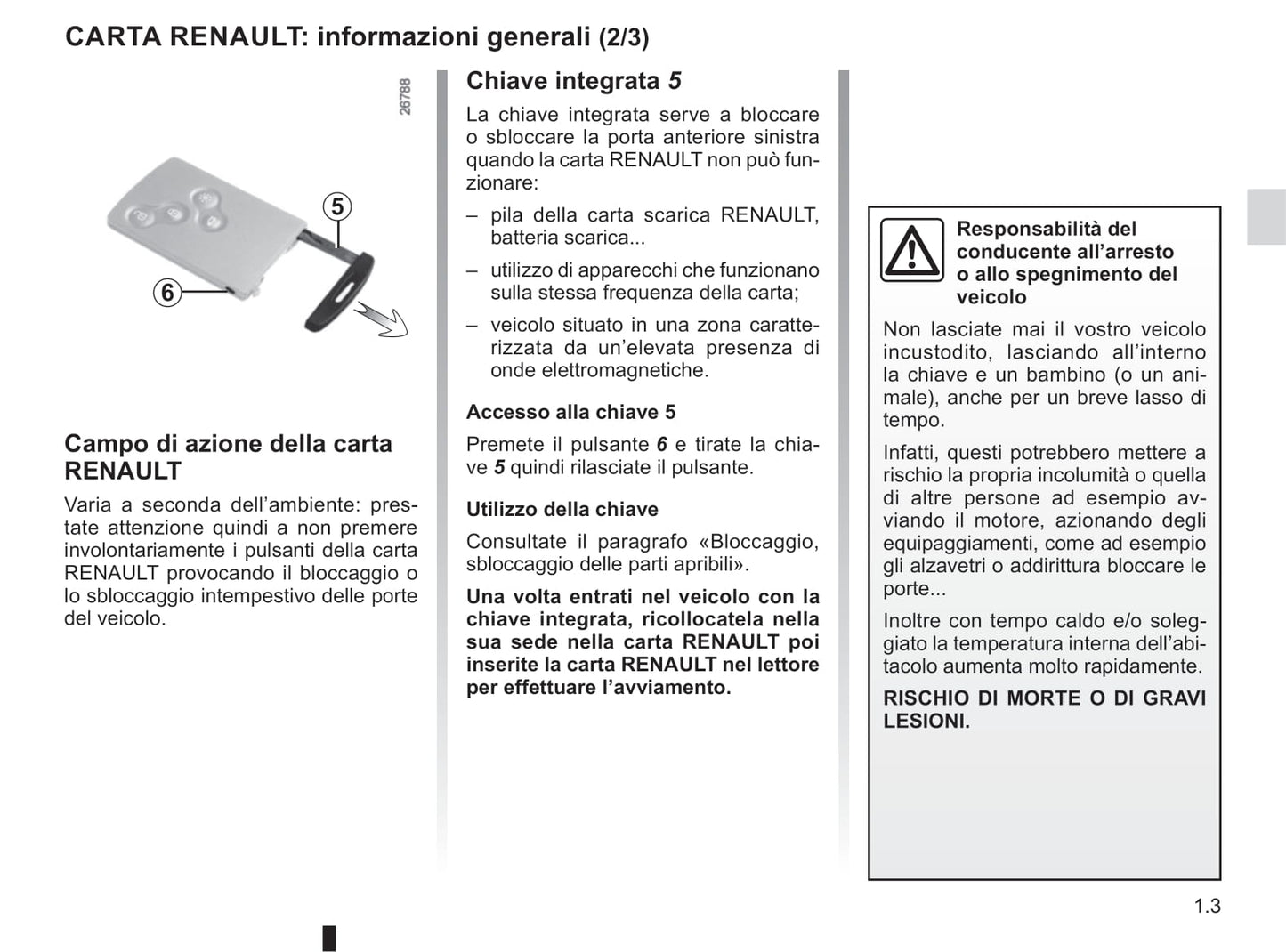 2019-2020 Renault Clio Owner's Manual | Italian