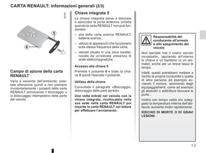 2019-2020 Renault Clio Owner's Manual | Italian