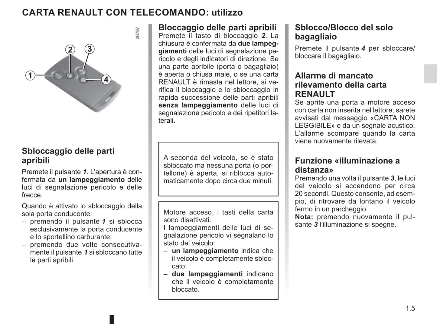 2019-2020 Renault Clio Owner's Manual | Italian