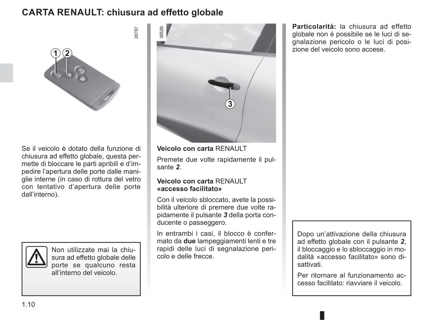 2019-2020 Renault Clio Owner's Manual | Italian