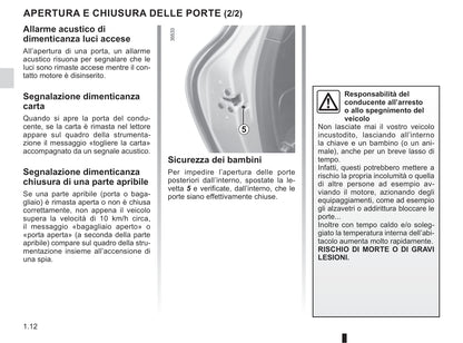 2019-2020 Renault Clio Owner's Manual | Italian