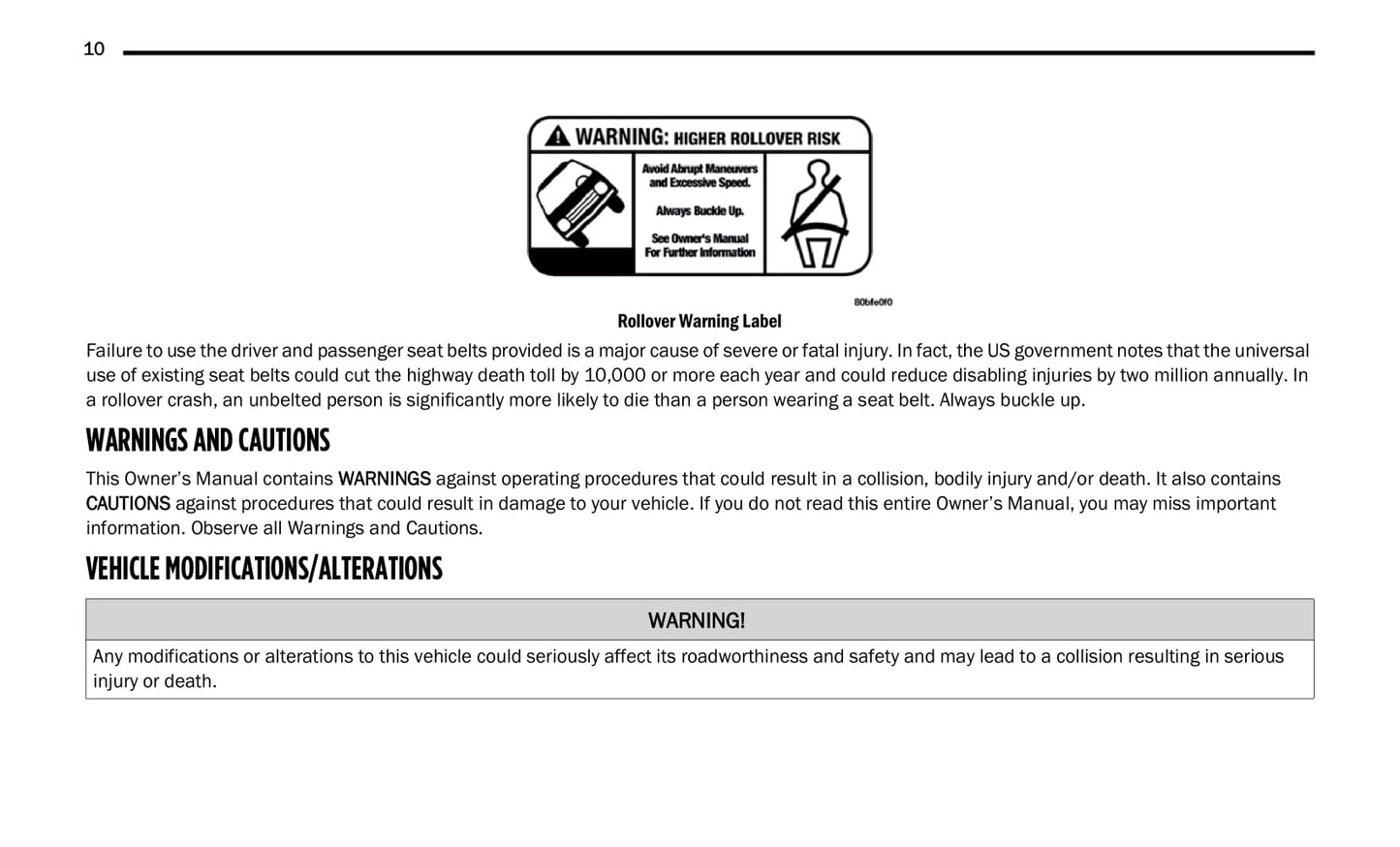 2020 Jeep Renegade Owner's Manual | English