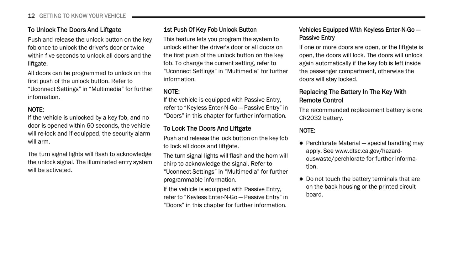 2020 Jeep Renegade Owner's Manual | English