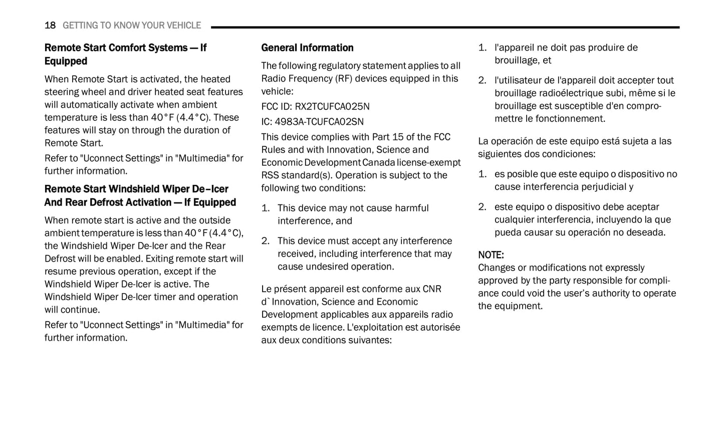 2020 Jeep Renegade Owner's Manual | English