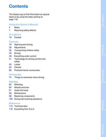 2008 BMW Z4 Owner's Manual | English