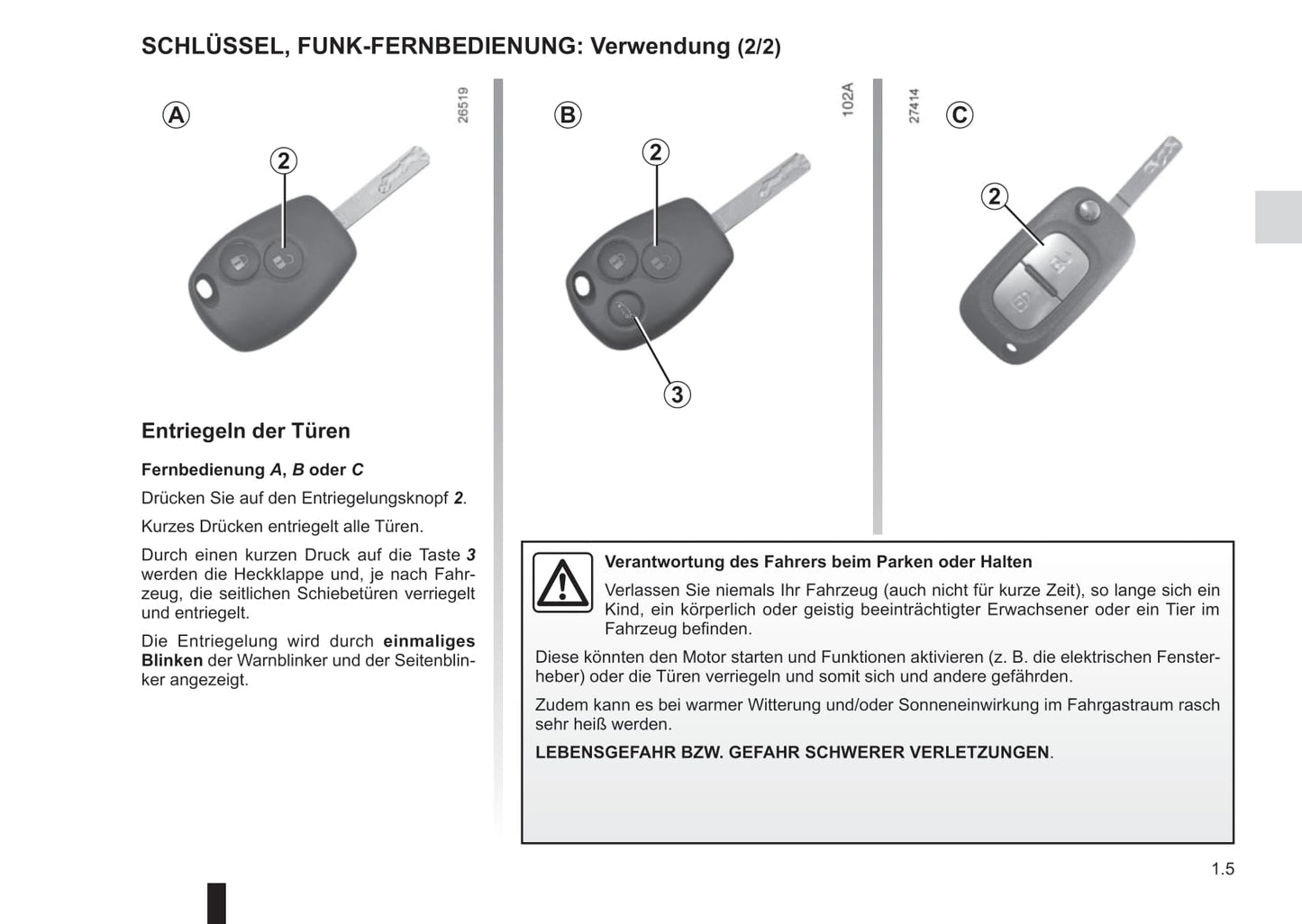 2016-2017 Renault Kangoo Owner's Manual | German