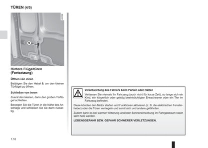 2016-2017 Renault Kangoo Owner's Manual | German