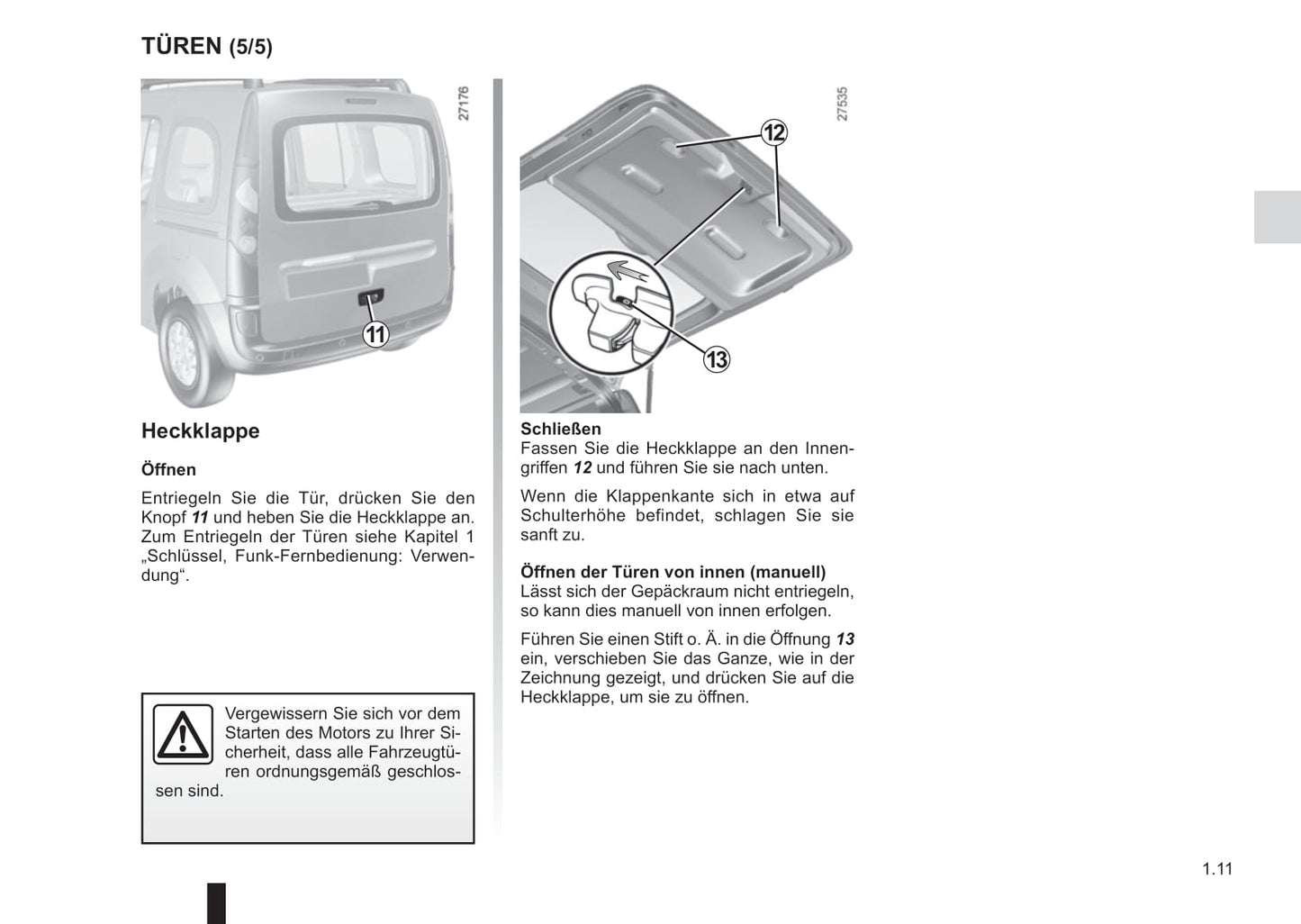 2016-2017 Renault Kangoo Owner's Manual | German