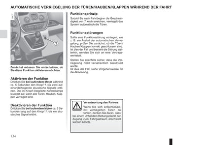 2016-2017 Renault Kangoo Owner's Manual | German