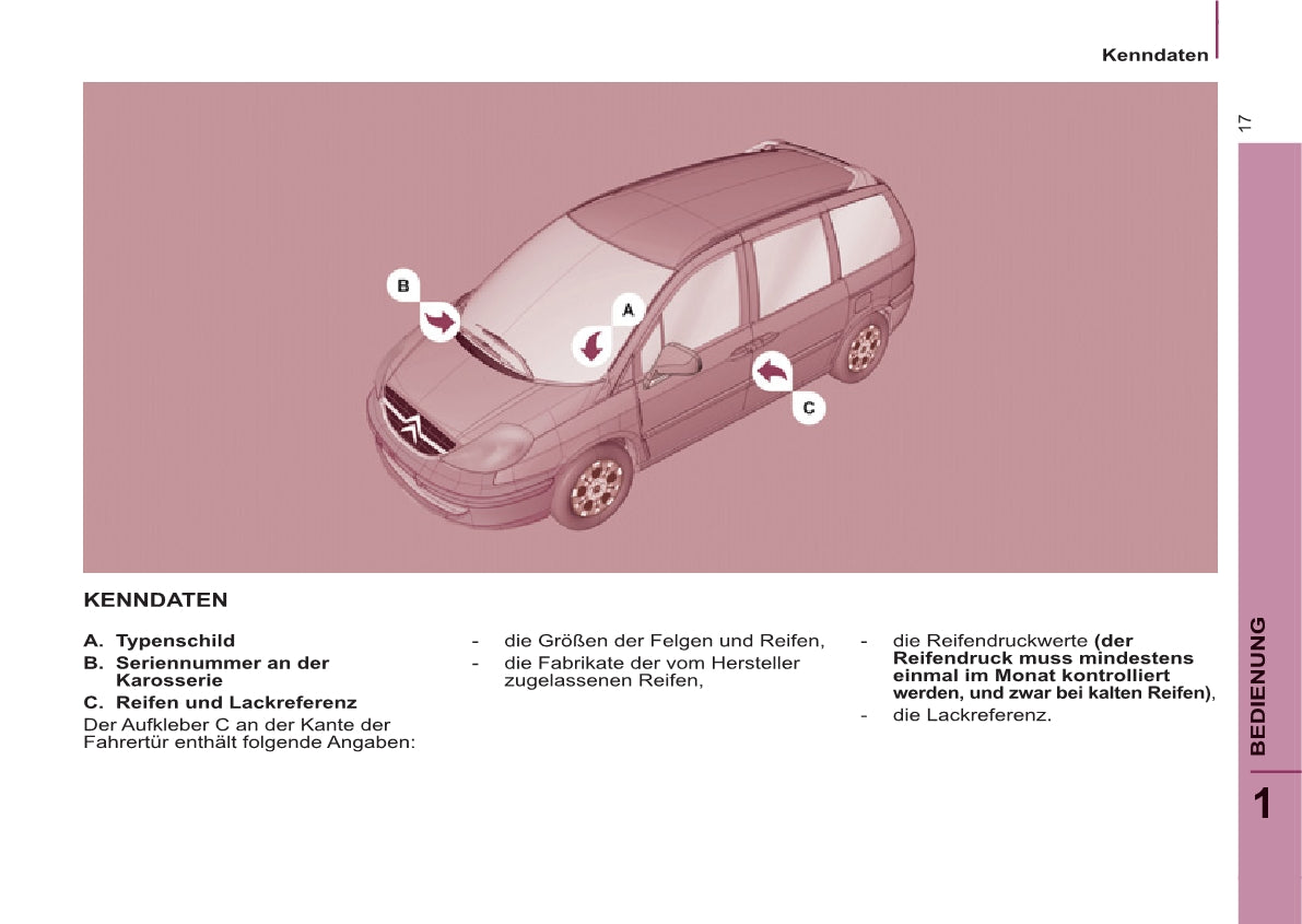 2013-2014 Citroën C8 Bedienungsanleitung | Deutsch