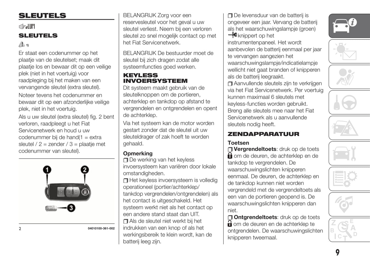 2018-2019 Fiat 124 Spider Owner's Manual | Dutch