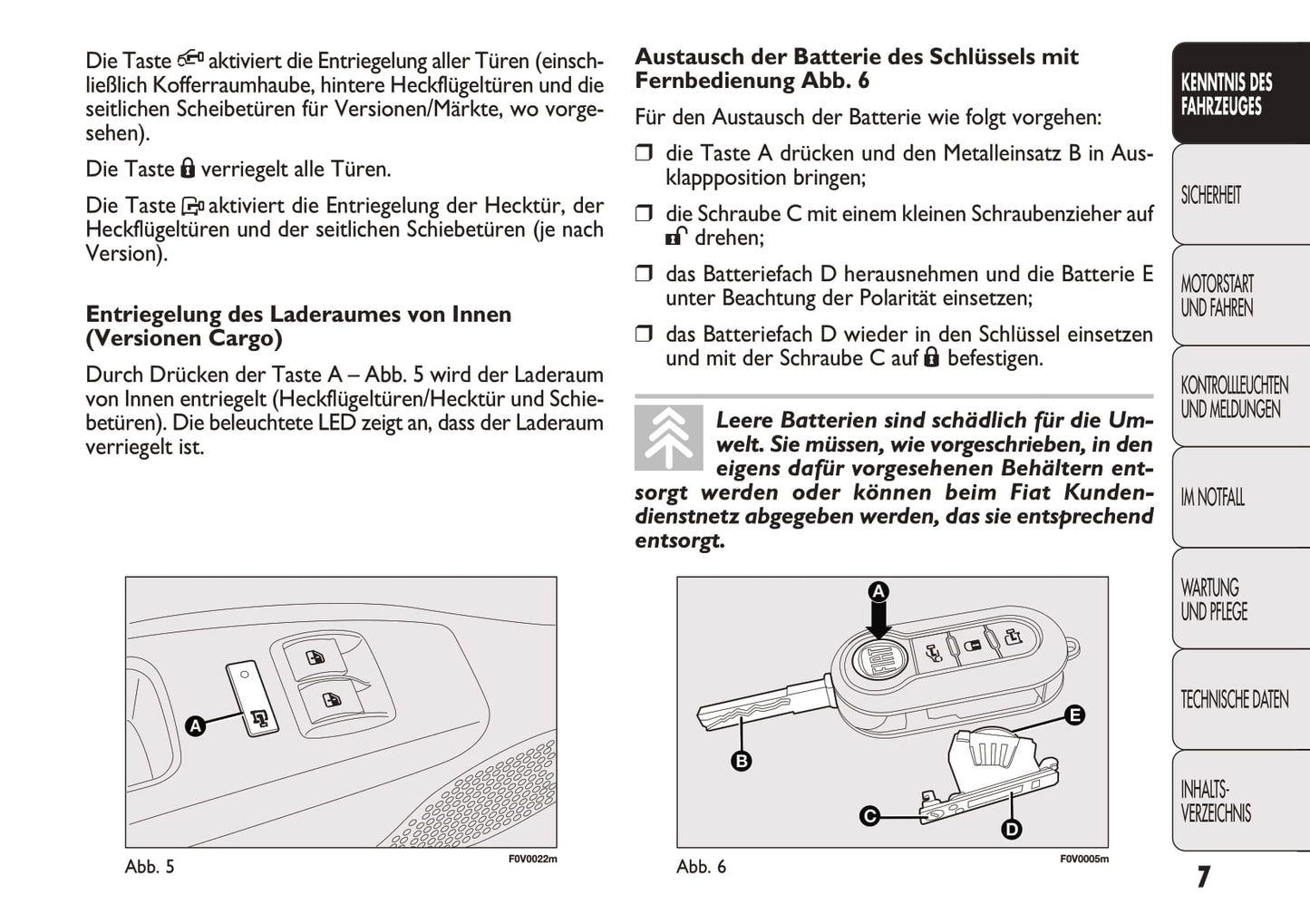 2012-2013 Fiat Doblò Gebruikershandleiding | Duits