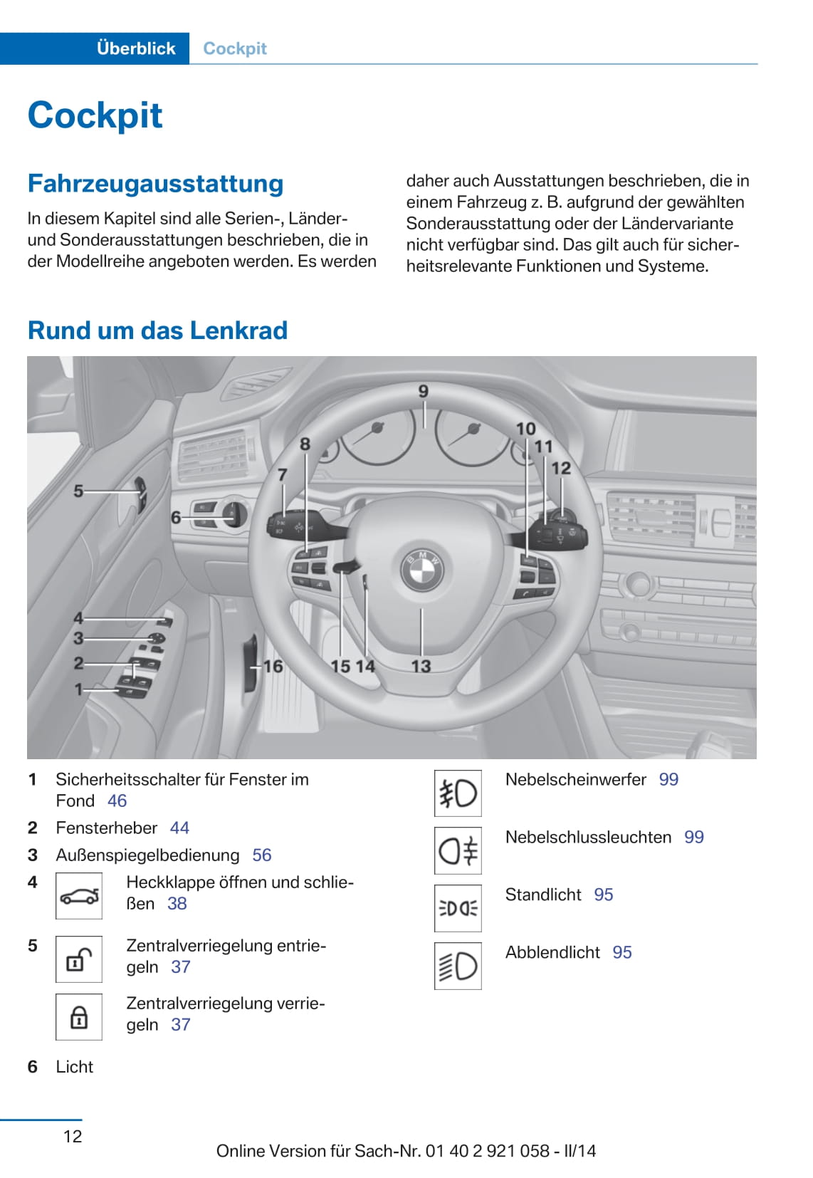 2014 BMW X3 Bedienungsanleitung | Deutsch