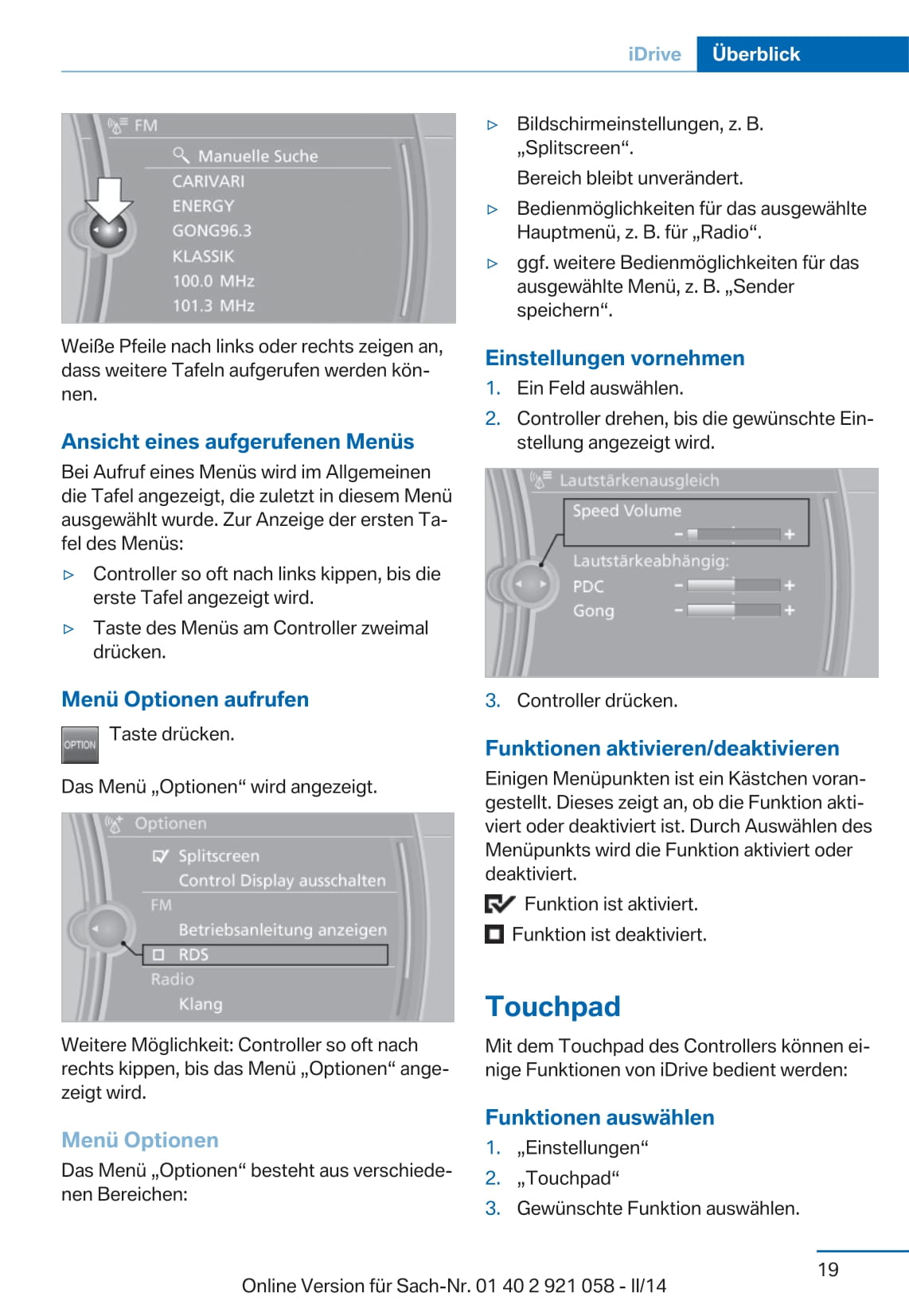 2014 BMW X3 Bedienungsanleitung | Deutsch