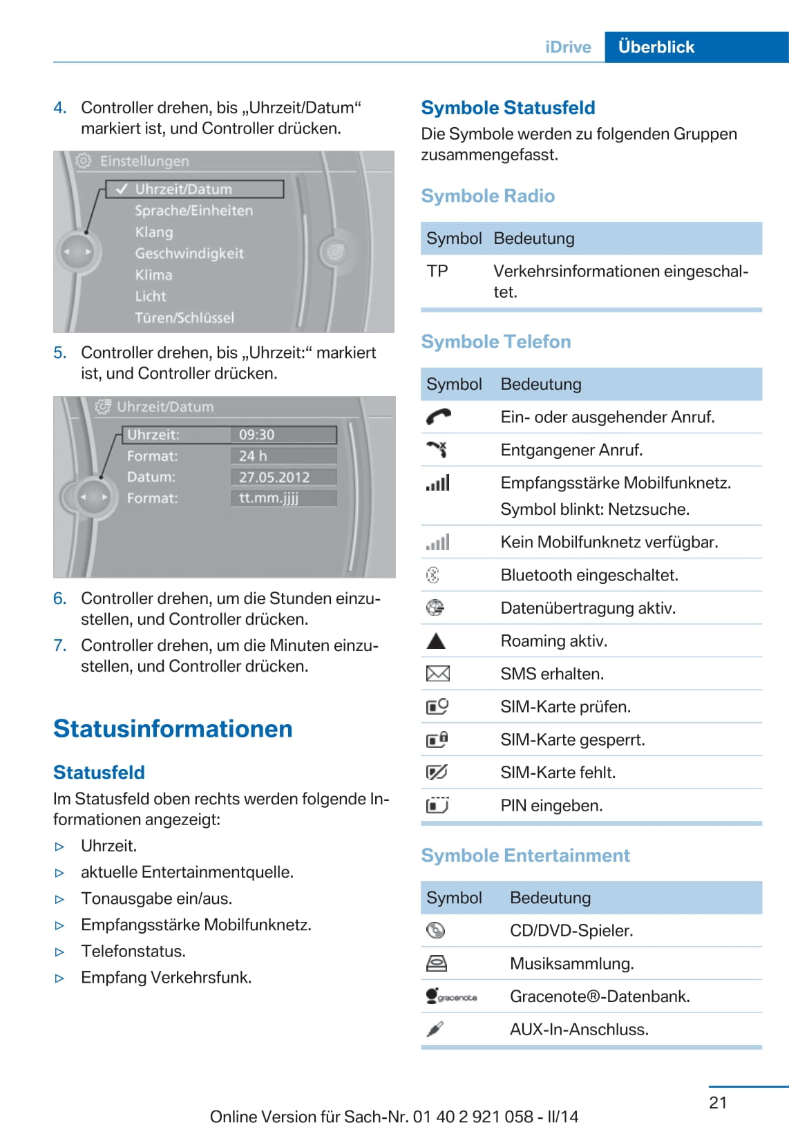 2014 BMW X3 Bedienungsanleitung | Deutsch