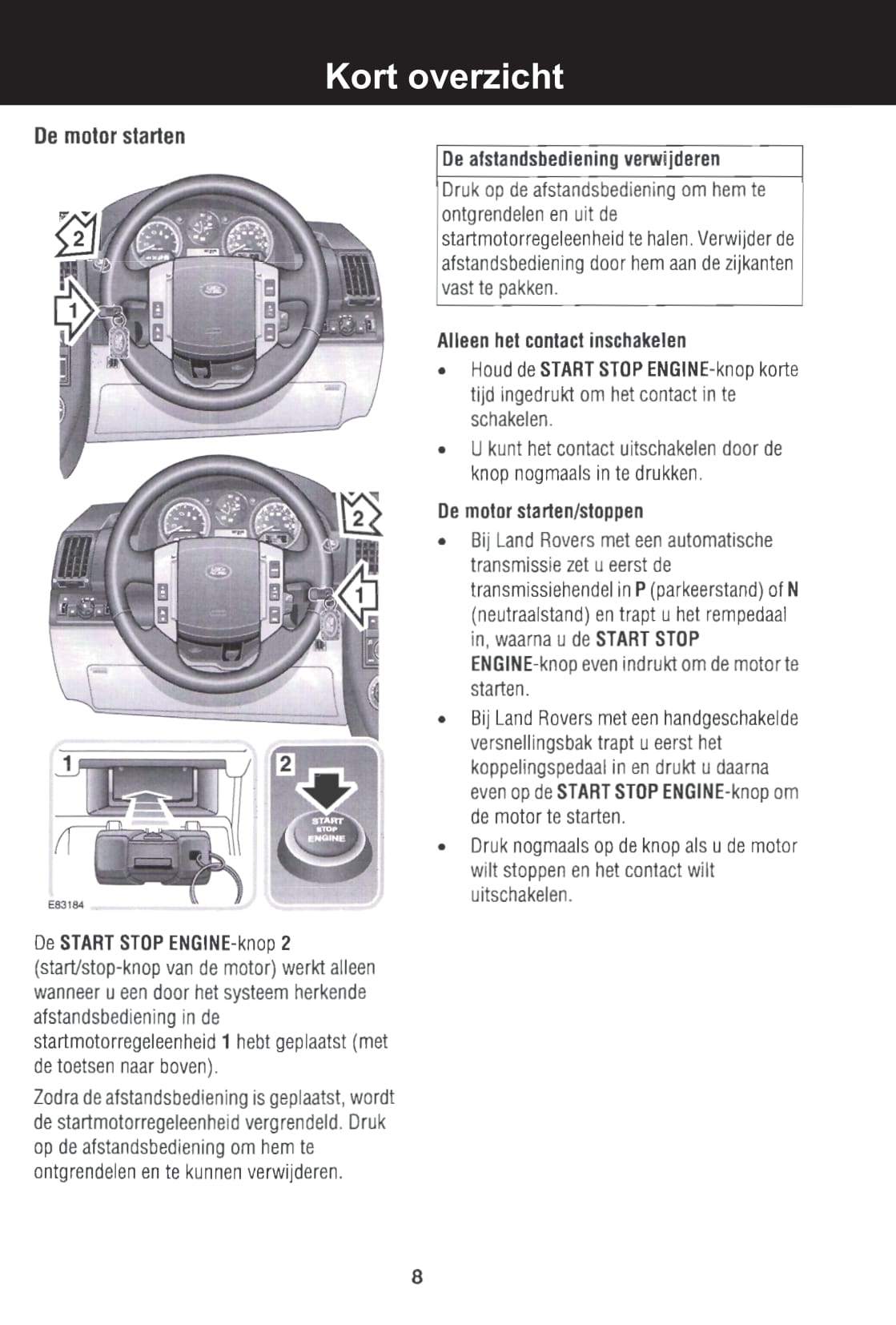 2007-2008 Land Rover Freelander 2 Owner's Manual | Dutch