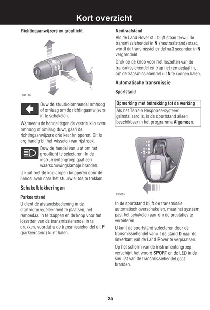 2007-2008 Land Rover Freelander 2 Owner's Manual | Dutch