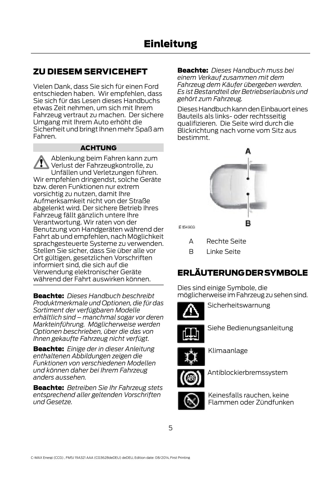 2014-2015 Ford C-Max Energi Gebruikershandleiding | Duits