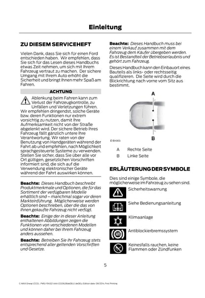 2014-2015 Ford C-Max Energi Gebruikershandleiding | Duits