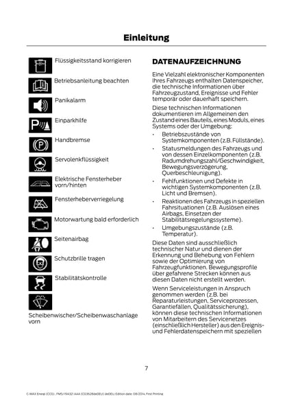 2014-2015 Ford C-Max Energi Gebruikershandleiding | Duits