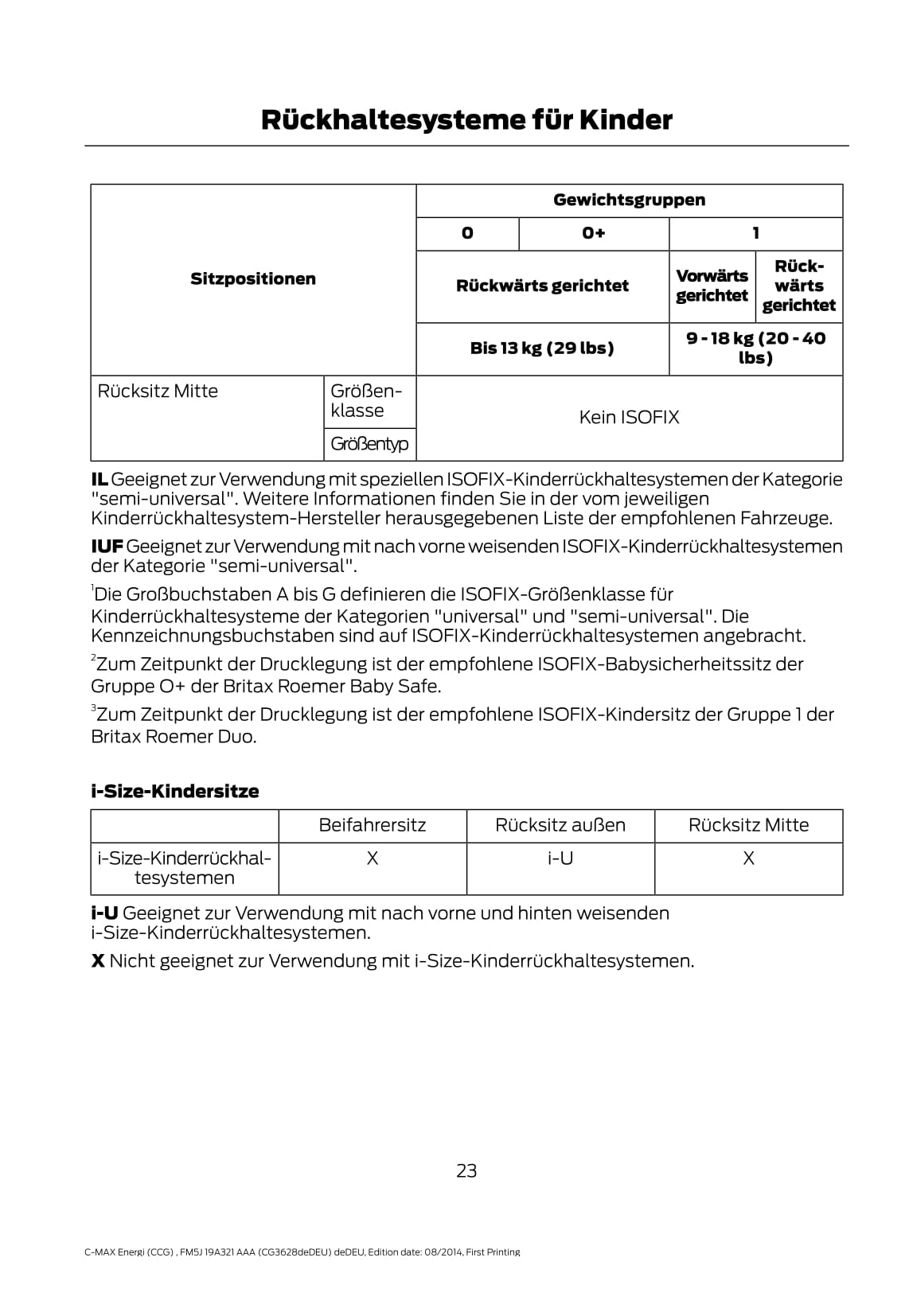 2014-2015 Ford C-Max Energi Gebruikershandleiding | Duits