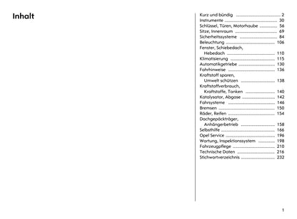 2002-2005 Opel Zafira Owner's Manual | German