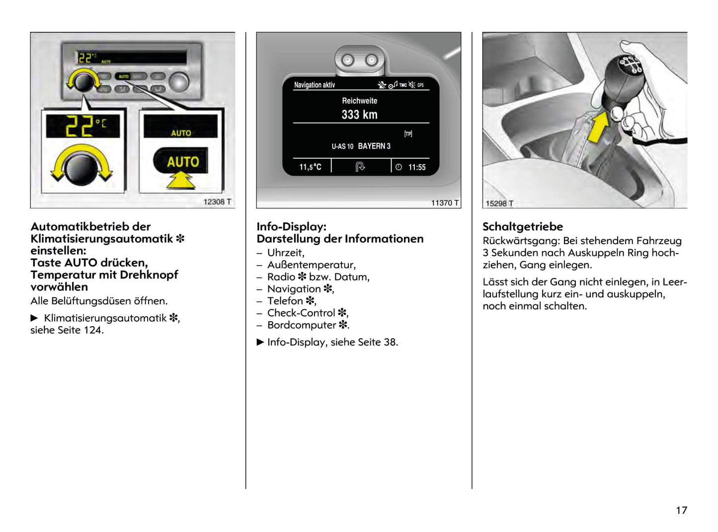 2002-2005 Opel Zafira Owner's Manual | German