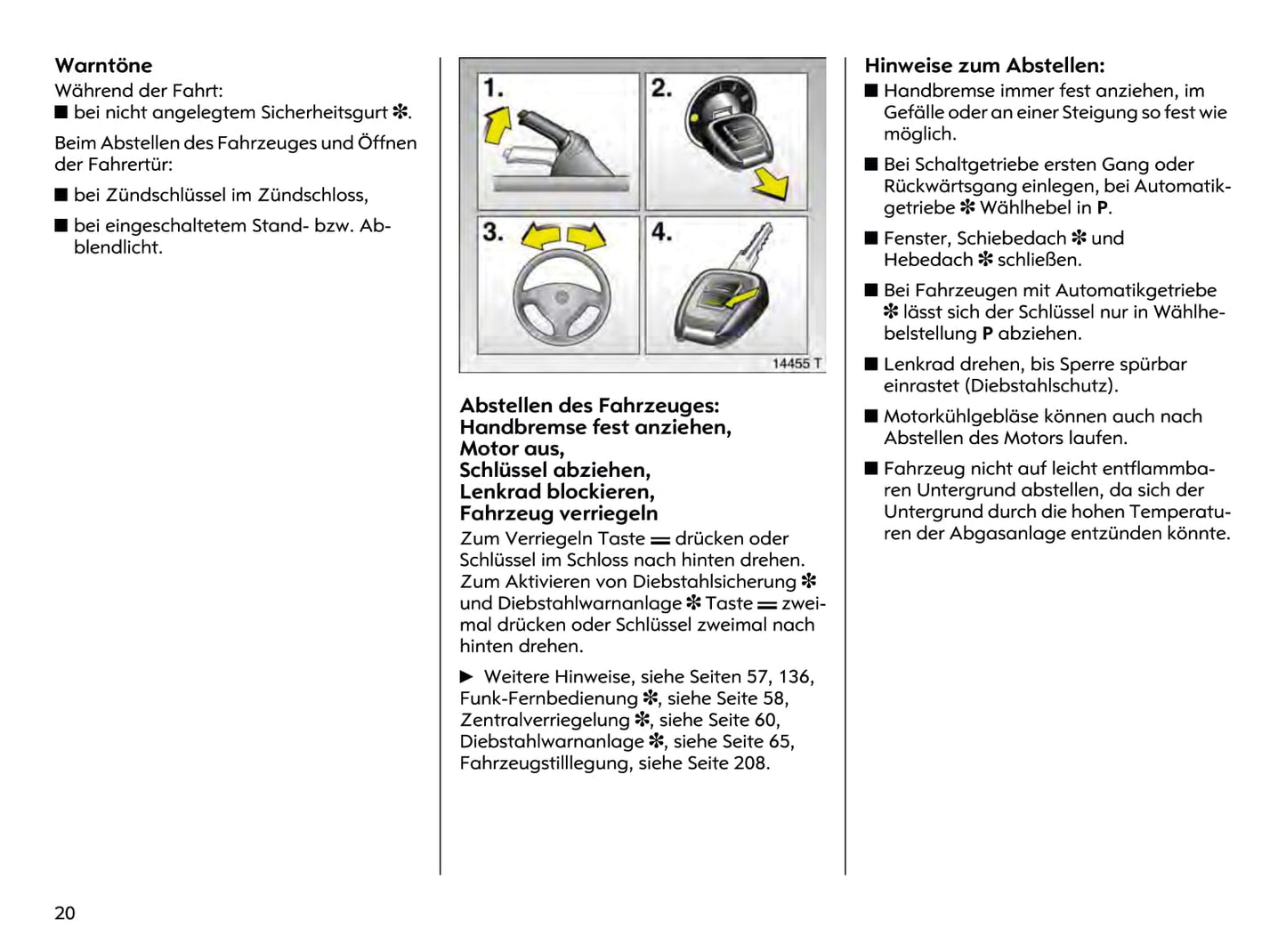 2002-2005 Opel Zafira Owner's Manual | German