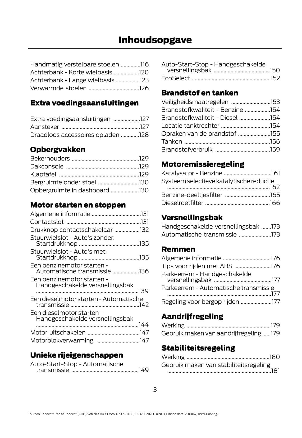 2018-2020 Ford Tourneo Connect / Transit Connect Gebruikershandleiding | Nederlands