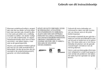 1999-2004 Chevrolet Alero Bedienungsanleitung | Niederländisch