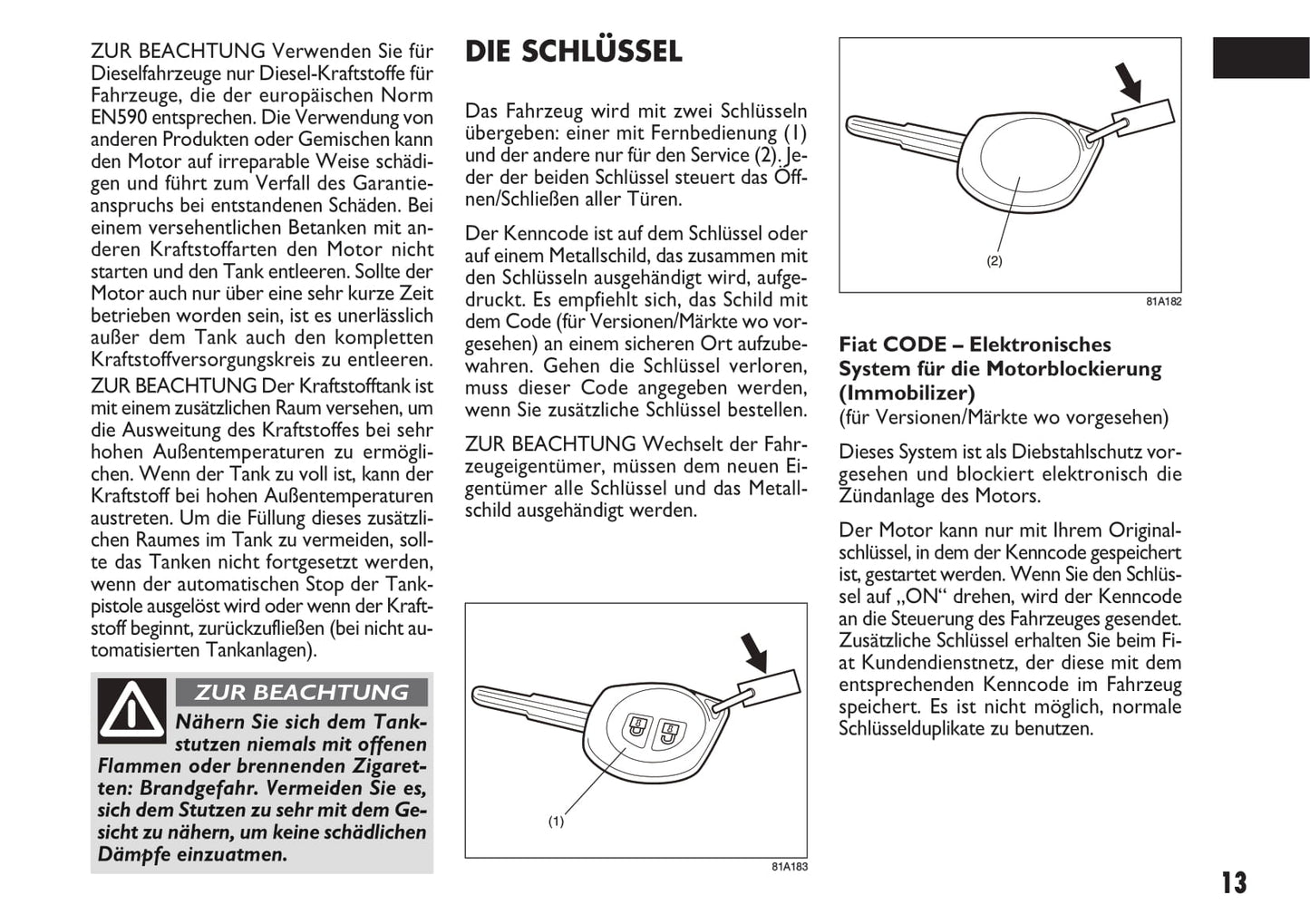 2013-2014 Fiat Sedici Gebruikershandleiding | Duits