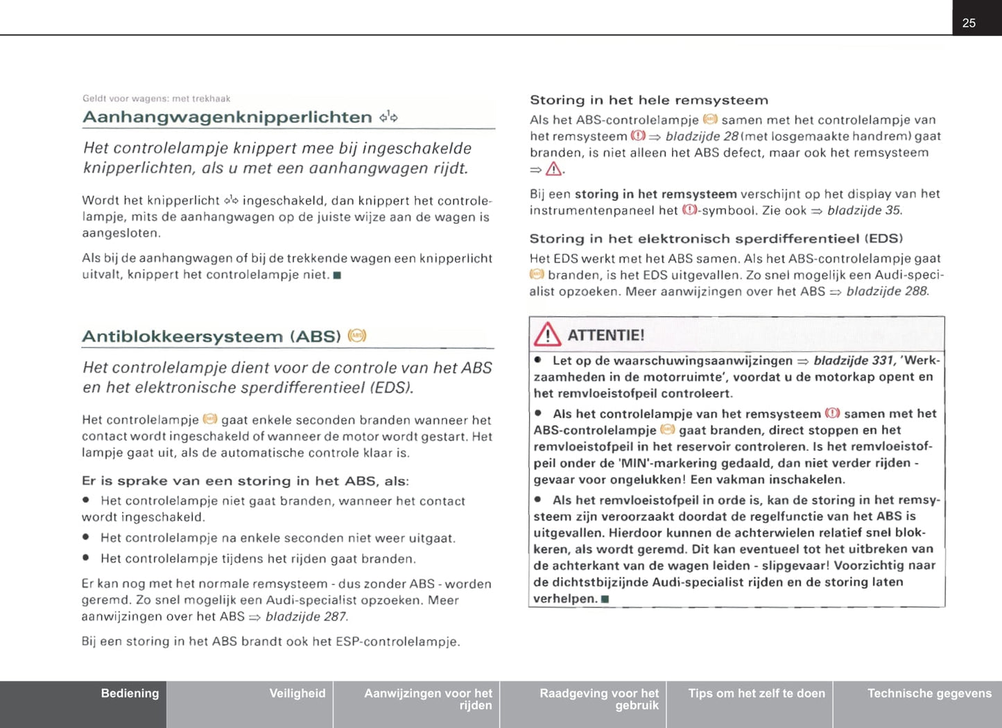 2004-2007 Audi A4 Avant Owner's Manual | Dutch