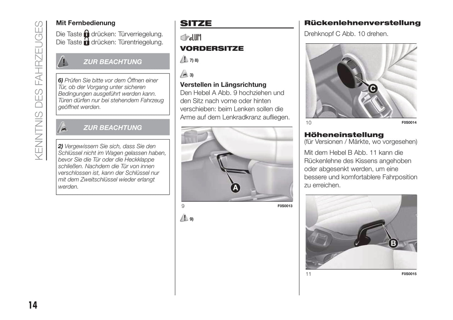 2018-2019 Fiat 500/500C Gebruikershandleiding | Duits