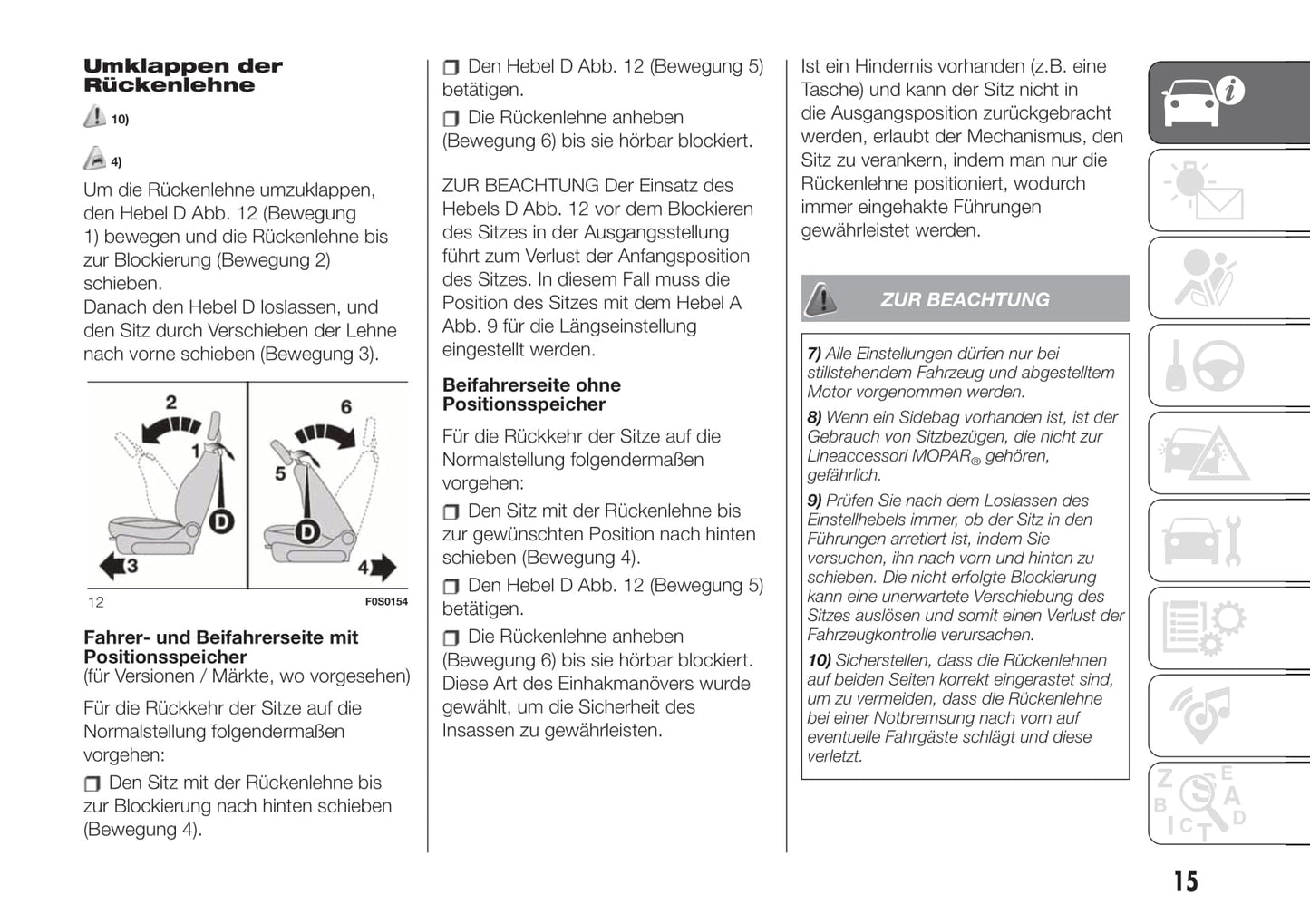 2018-2019 Fiat 500/500C Gebruikershandleiding | Duits