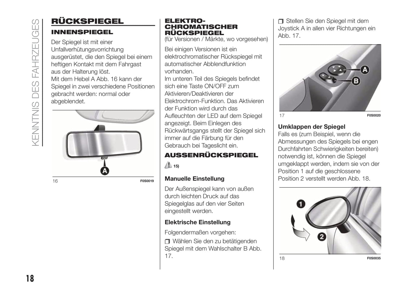 2018-2019 Fiat 500/500C Gebruikershandleiding | Duits