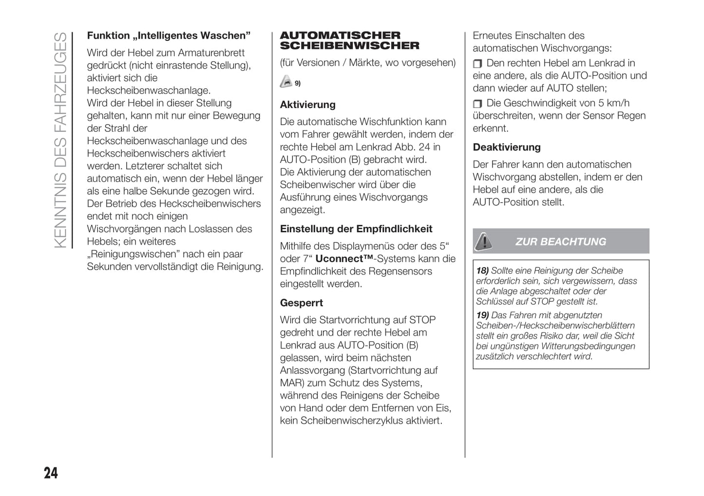 2018-2019 Fiat 500/500C Gebruikershandleiding | Duits