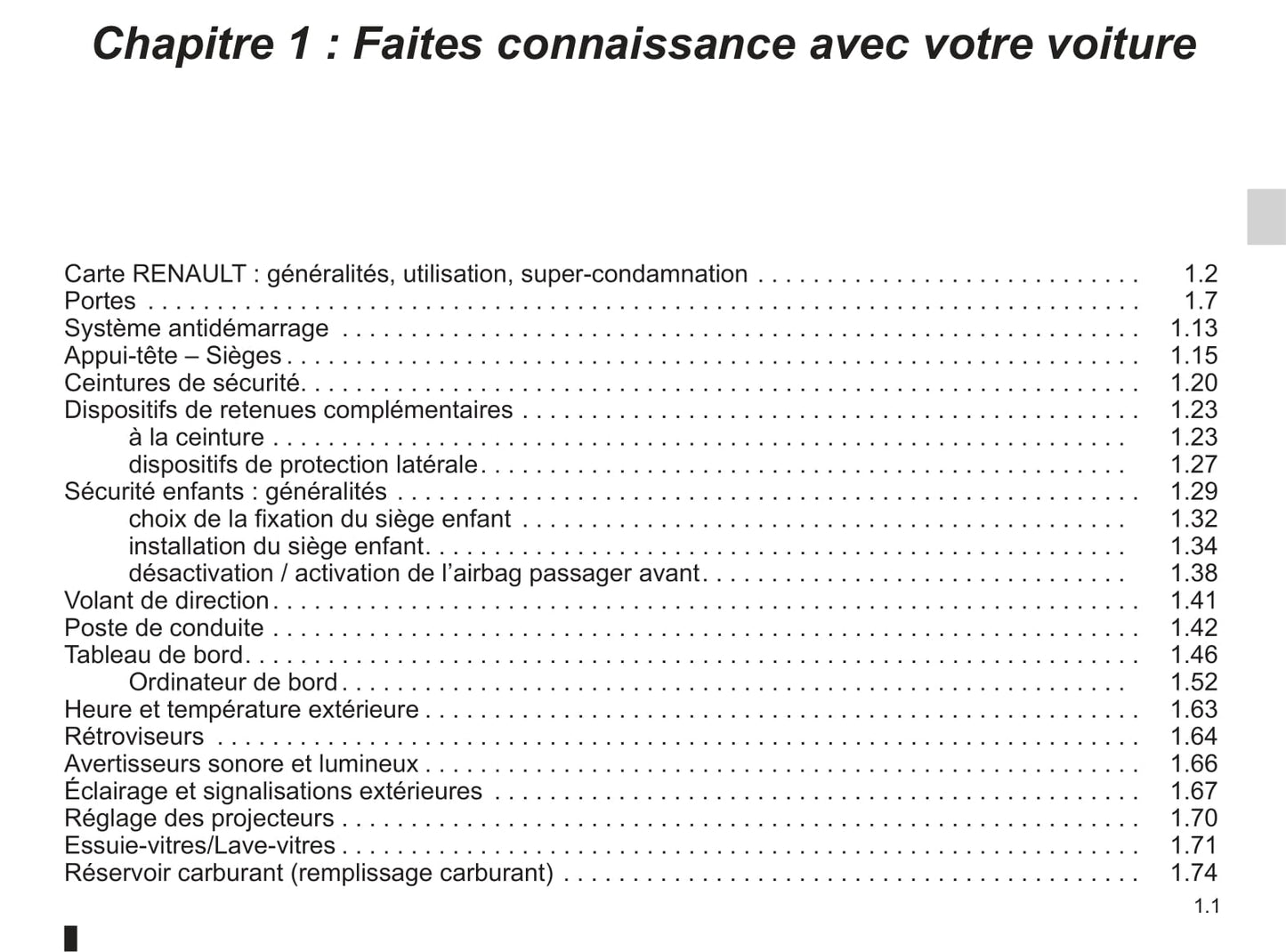 2011-2012 Renault Espace Owner's Manual | French