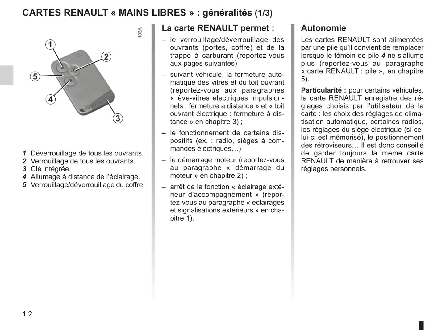 2011-2012 Renault Espace Owner's Manual | French